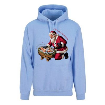 IM The Season Santa Im The Reason Christmas Santa Jesus Unisex Surf Hoodie