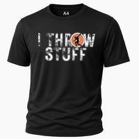 I Throw Stuff Discus Track And Field Athlete Throwers Gifts Cooling Performance Crew T-Shirt