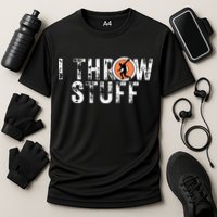 I Throw Stuff Discus Track And Field Athlete Throwers Gifts Cooling Performance Crew T-Shirt