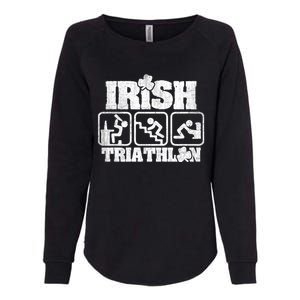 Irish Triathlon Shamrock St Patrick's Day Ing Gift Womens California Wash Sweatshirt