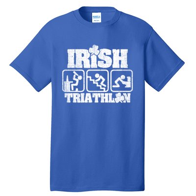 Irish Triathlon Shamrock St Patrick's Day Ing Gift Tall T-Shirt