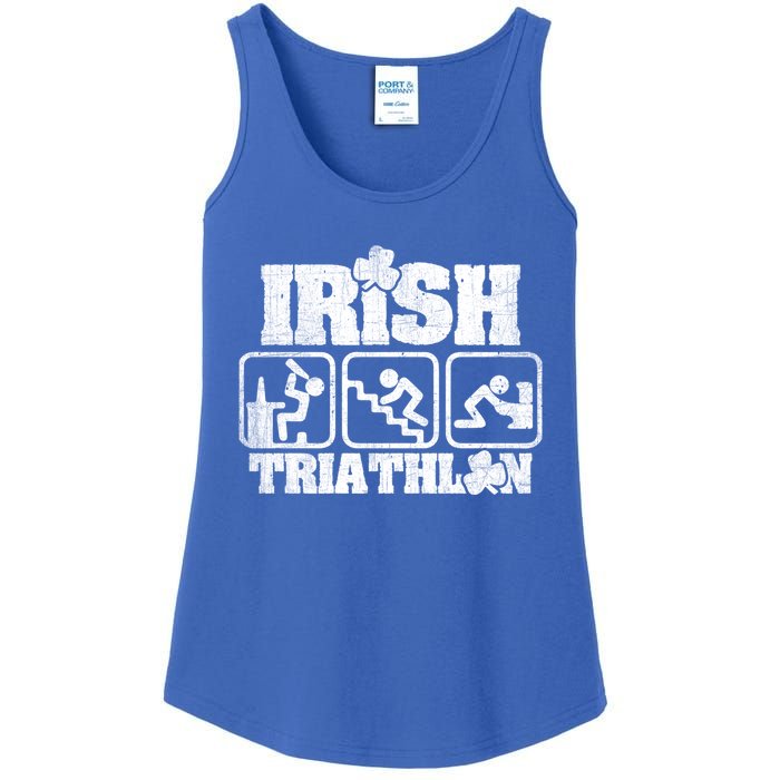 Irish Triathlon Shamrock St Patrick's Day Ing Gift Ladies Essential Tank