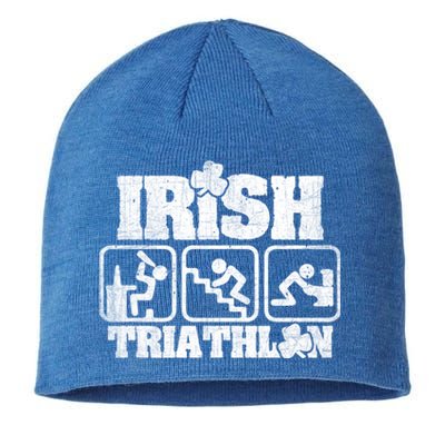 Irish Triathlon Shamrock St Patrick's Day Ing Gift Sustainable Beanie