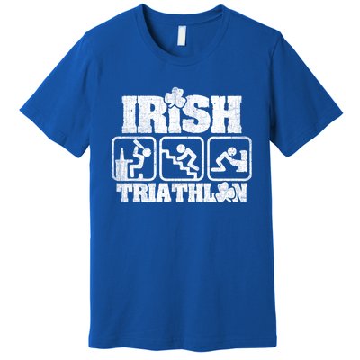 Irish Triathlon Shamrock St Patrick's Day Ing Gift Premium T-Shirt