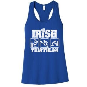 Irish Triathlon Shamrock St Patrick's Day Ing Gift Women's Racerback Tank