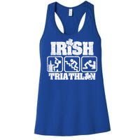 Irish Triathlon Shamrock St Patrick's Day Ing Gift Women's Racerback Tank