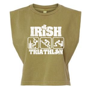 Irish Triathlon Shamrock St Patrick's Day Ing Gift Garment-Dyed Women's Muscle Tee