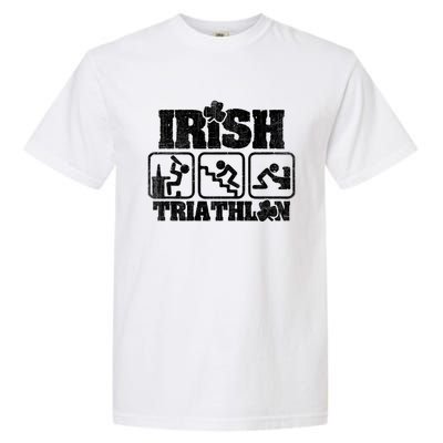 Irish Triathlon Shamrock St Patrick's Day Ing Gift Garment-Dyed Heavyweight T-Shirt