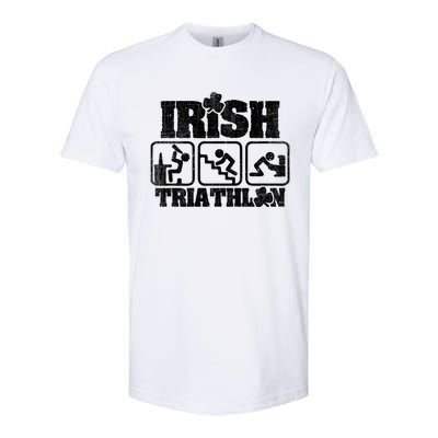 Irish Triathlon Shamrock St Patrick's Day Ing Gift Softstyle CVC T-Shirt