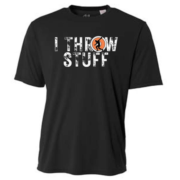 I Throw Stuff Discus Track and Field Athlete Throwers GiftS Cooling Performance Crew T-Shirt