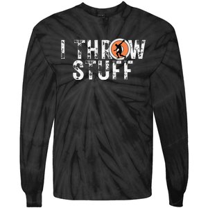 I Throw Stuff Discus Track and Field Athlete Throwers GiftS Tie-Dye Long Sleeve Shirt