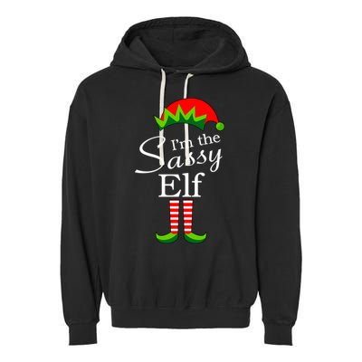 The Sassy Elf Funny Christmas Family Matching Garment-Dyed Fleece Hoodie