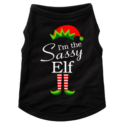 The Sassy Elf Funny Christmas Family Matching Doggie Tank