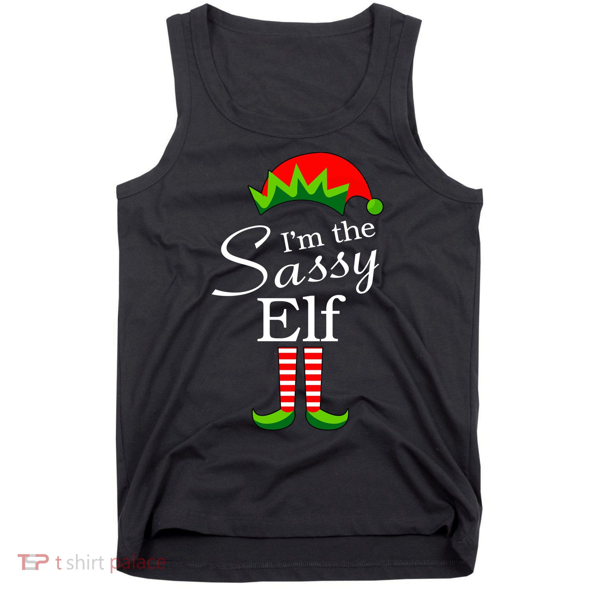 The Sassy Elf Funny Christmas Family Matching Tank Top