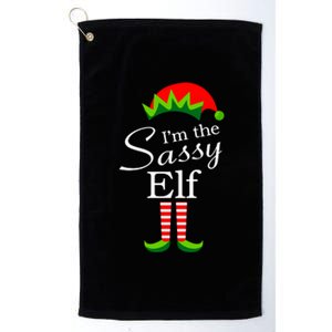 The Sassy Elf Funny Christmas Family Matching Platinum Collection Golf Towel