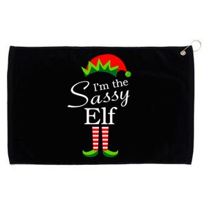 The Sassy Elf Funny Christmas Family Matching Grommeted Golf Towel