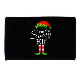 The Sassy Elf Funny Christmas Family Matching Microfiber Hand Towel