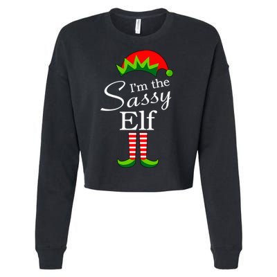 The Sassy Elf Funny Christmas Family Matching Cropped Pullover Crew