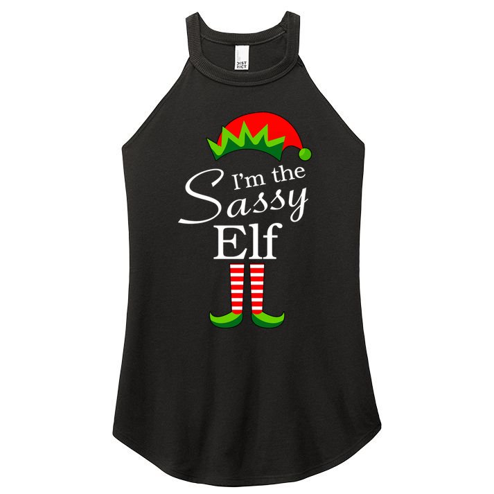 The Sassy Elf Funny Christmas Family Matching Women's Perfect Tri Rocker Tank