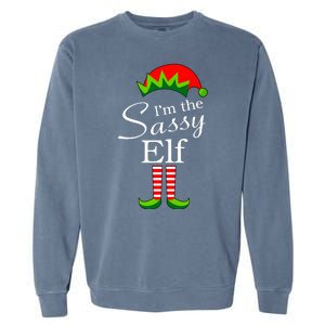 The Sassy Elf Funny Christmas Family Matching Garment-Dyed Sweatshirt