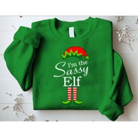 The Sassy Elf Funny Christmas Family Matching Sweatshirt