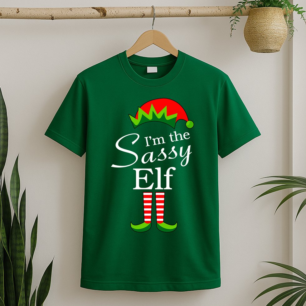 The Sassy Elf Funny Christmas Family Matching T-Shirt
