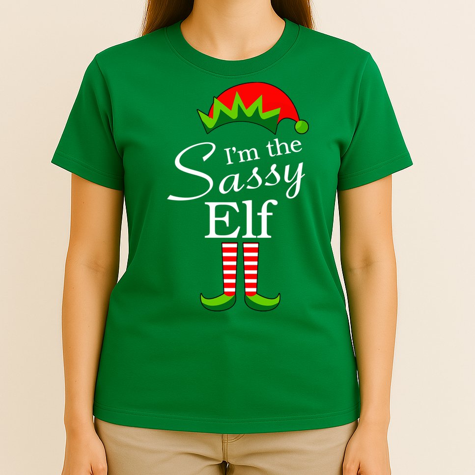 The Sassy Elf Funny Christmas Family Matching T-Shirt