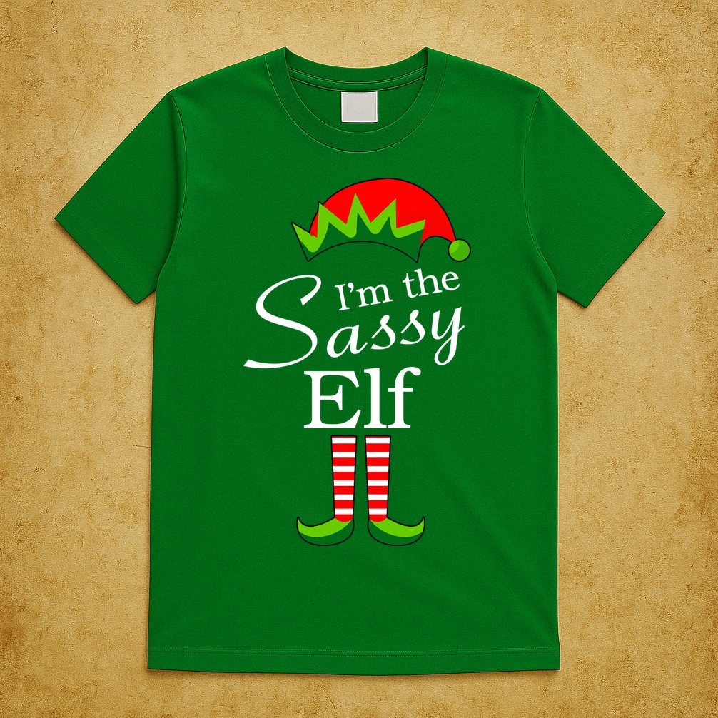 The Sassy Elf Funny Christmas Family Matching T-Shirt