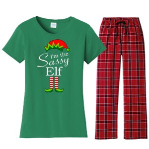 The Sassy Elf Funny Christmas Family Matching Women's Flannel Pajama Set