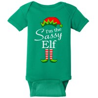 The Sassy Elf Funny Christmas Family Matching Baby Bodysuit