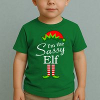 The Sassy Elf Funny Christmas Family Matching Toddler T-Shirt