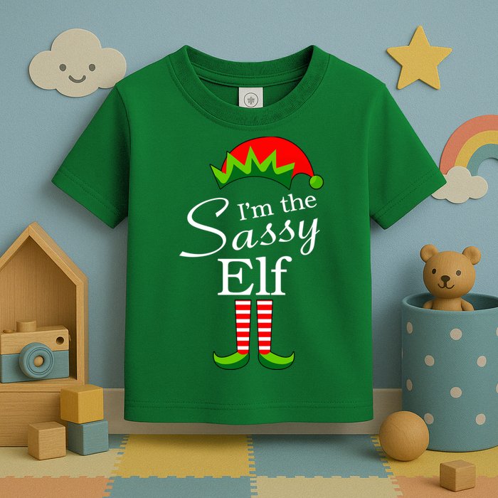 The Sassy Elf Funny Christmas Family Matching Toddler T-Shirt