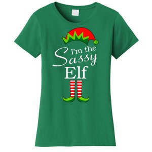 The Sassy Elf Funny Christmas Family Matching Women's T-Shirt