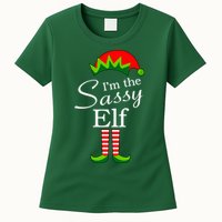 The Sassy Elf Funny Christmas Family Matching Womens T-Shirt