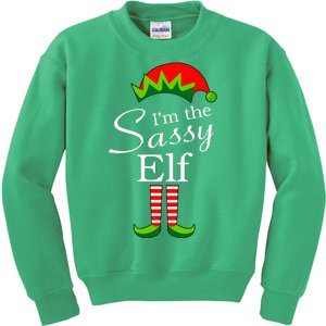 The Sassy Elf Funny Christmas Family Matching Kids Sweatshirt