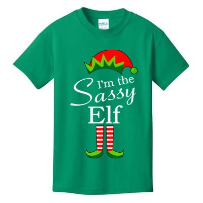 The Sassy Elf Funny Christmas Family Matching Kids T-Shirt