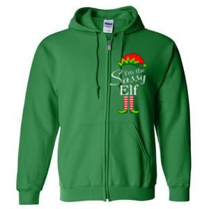 The Sassy Elf Funny Christmas Family Matching Full Zip Hoodie