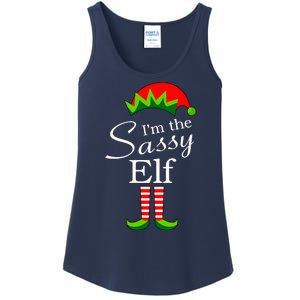 The Sassy Elf Funny Christmas Family Matching Ladies Essential Tank