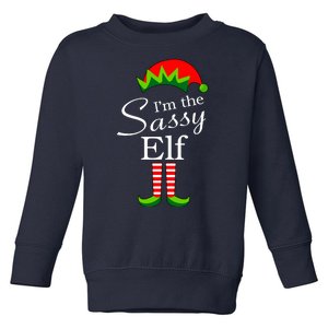 The Sassy Elf Funny Christmas Family Matching Toddler Sweatshirt