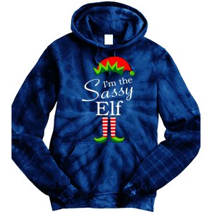 The Sassy Elf Funny Christmas Family Matching Tie Dye Hoodie