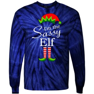 The Sassy Elf Funny Christmas Family Matching Tie-Dye Long Sleeve Shirt