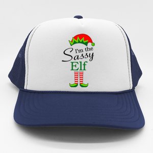 The Sassy Elf Funny Christmas Family Matching Trucker Hat