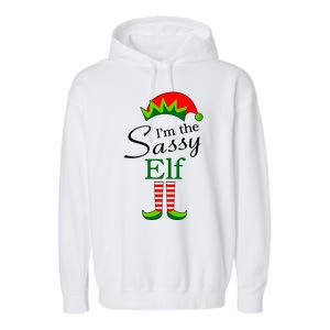 The Sassy Elf Funny Christmas Family Matching Garment-Dyed Fleece Hoodie