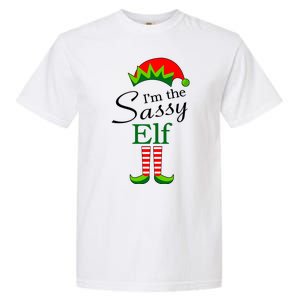 The Sassy Elf Funny Christmas Family Matching Garment-Dyed Heavyweight T-Shirt