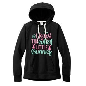 I Teach the Cute Little Bunny Easter Teacher Women's Fleece Hoodie