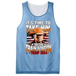 ItS Time To Take.Him To.The Train Station Trump Mesh Reversible Basketball Jersey Tank