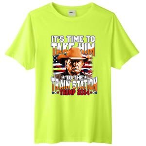 ItS Time To Take.Him To.The Train Station Trump Tall Fusion ChromaSoft Performance T-Shirt