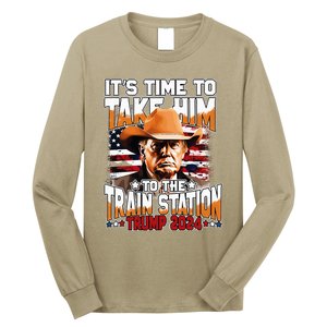 ItS Time To Take.Him To.The Train Station Trump Long Sleeve Shirt