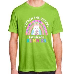 I Teach The Cutest 1st Grade Bunnies Teacher Easter Day Cute Gift Adult ChromaSoft Performance T-Shirt