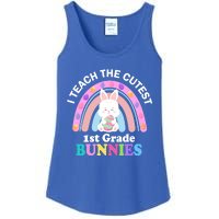 I Teach The Cutest 1st Grade Bunnies Teacher Easter Day Cute Gift Ladies Essential Tank